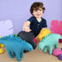 DASHDU - Selfless Stegosaurus - Blue Felt Dinosaur